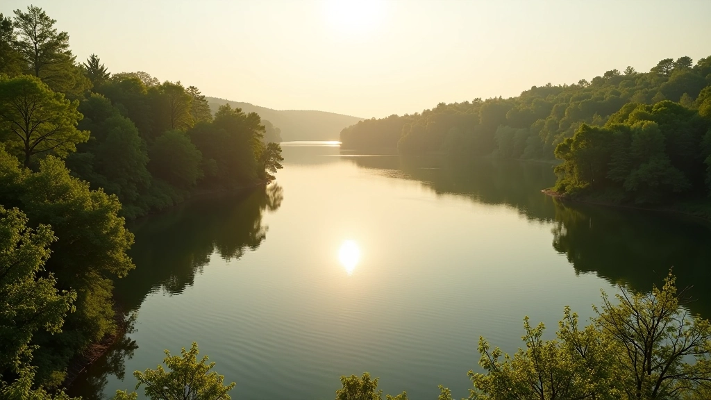 Panorāmas skats uz Rāznas ezeru no Mākoņkalna augstuma, zaļa daba visapkārt